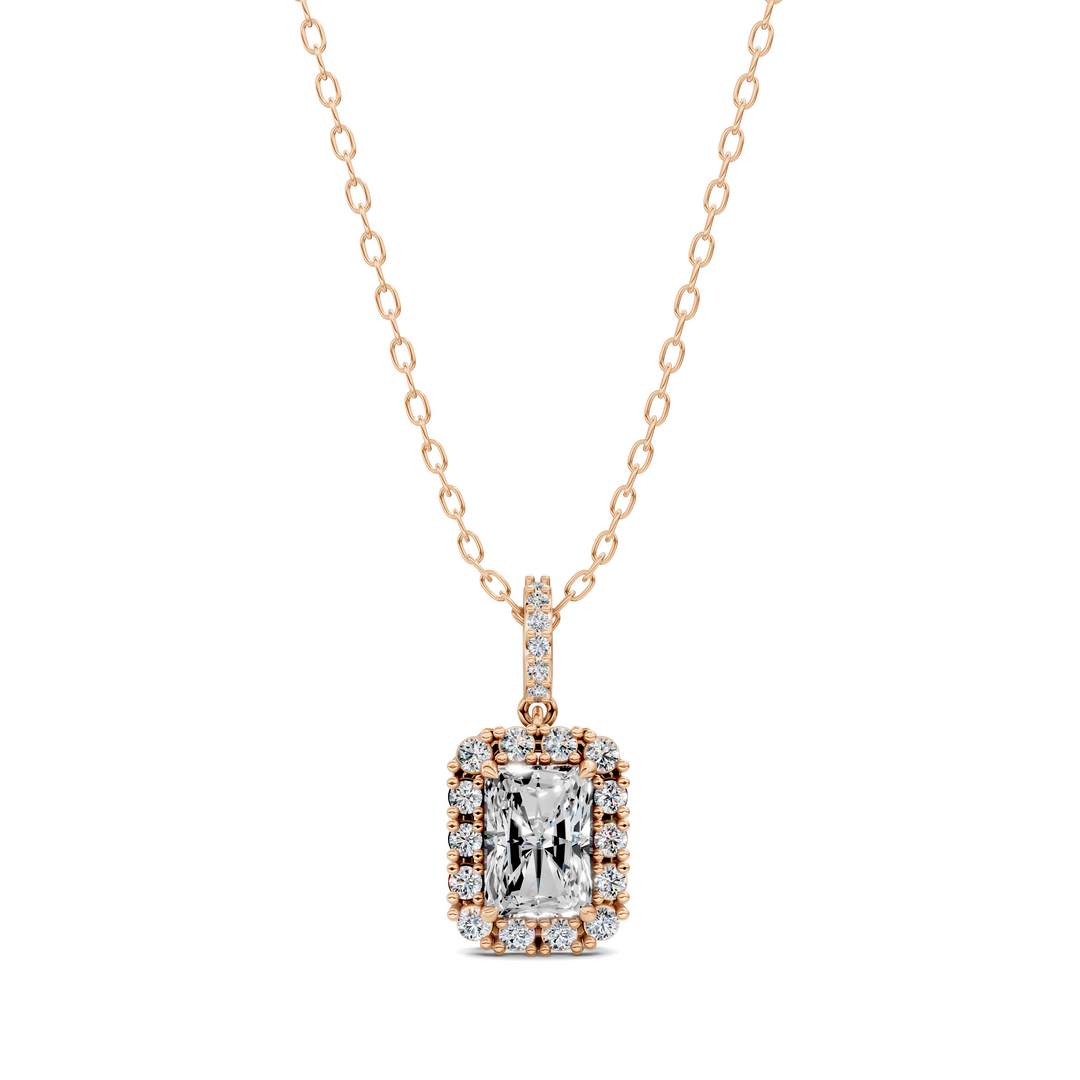 1.80CTW Halo Radiant Pendant