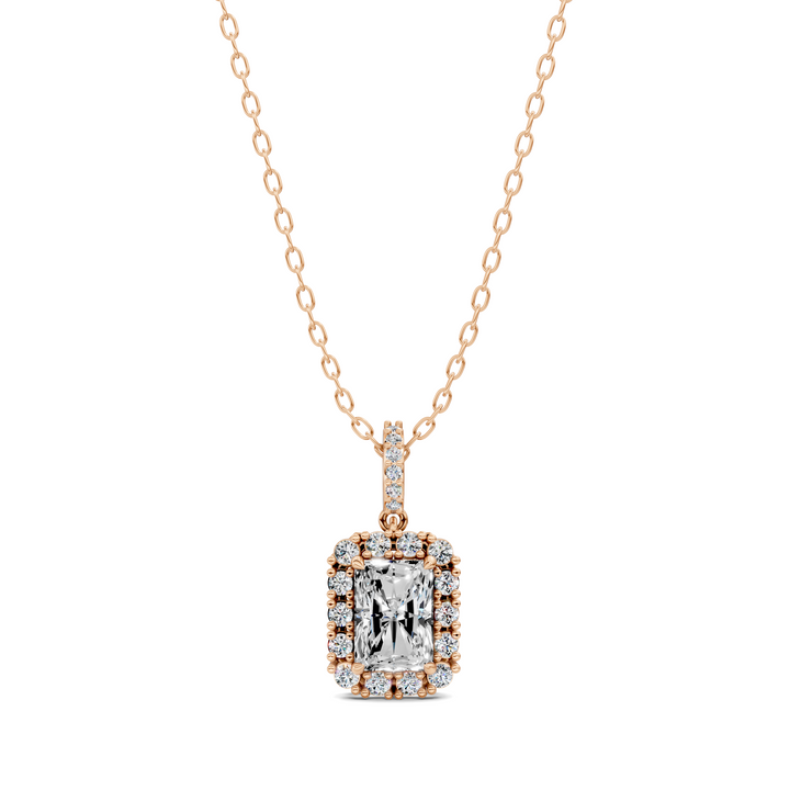 1.80CTW Halo Radiant Pendant