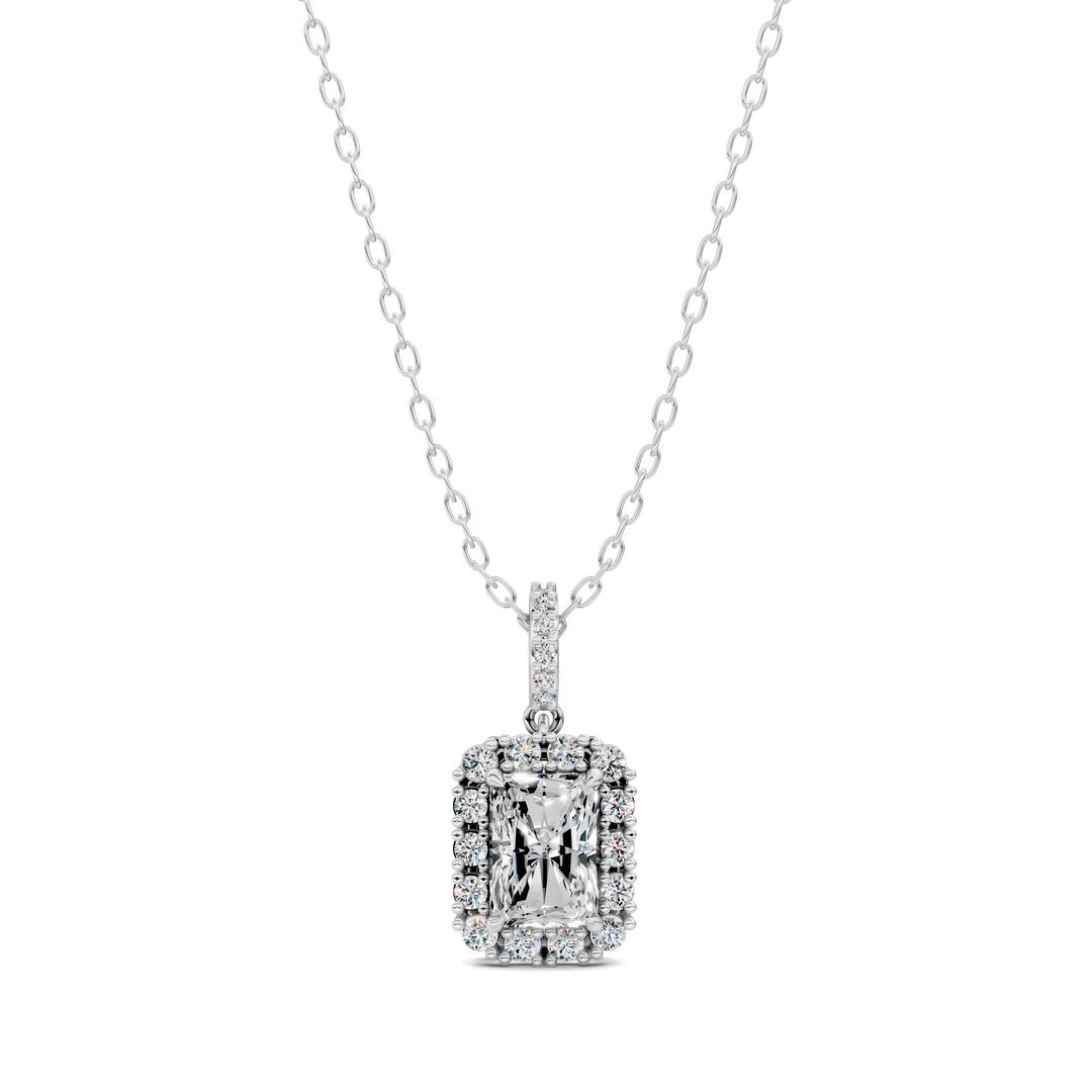 1.80CTW Halo Radiant Pendant