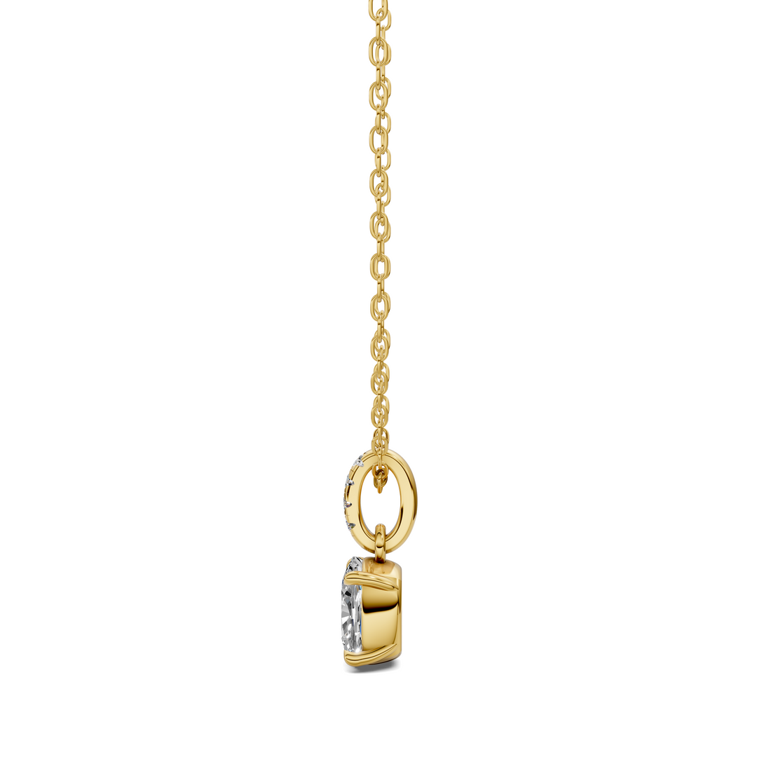 1.50CTW Pave Bail Cushion Pendant