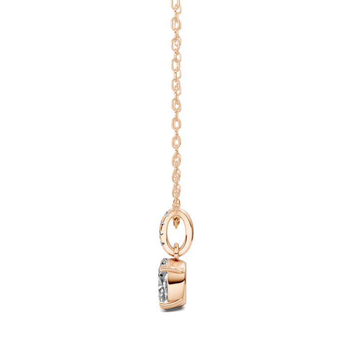 1.50CTW Pave Bail Cushion Pendant