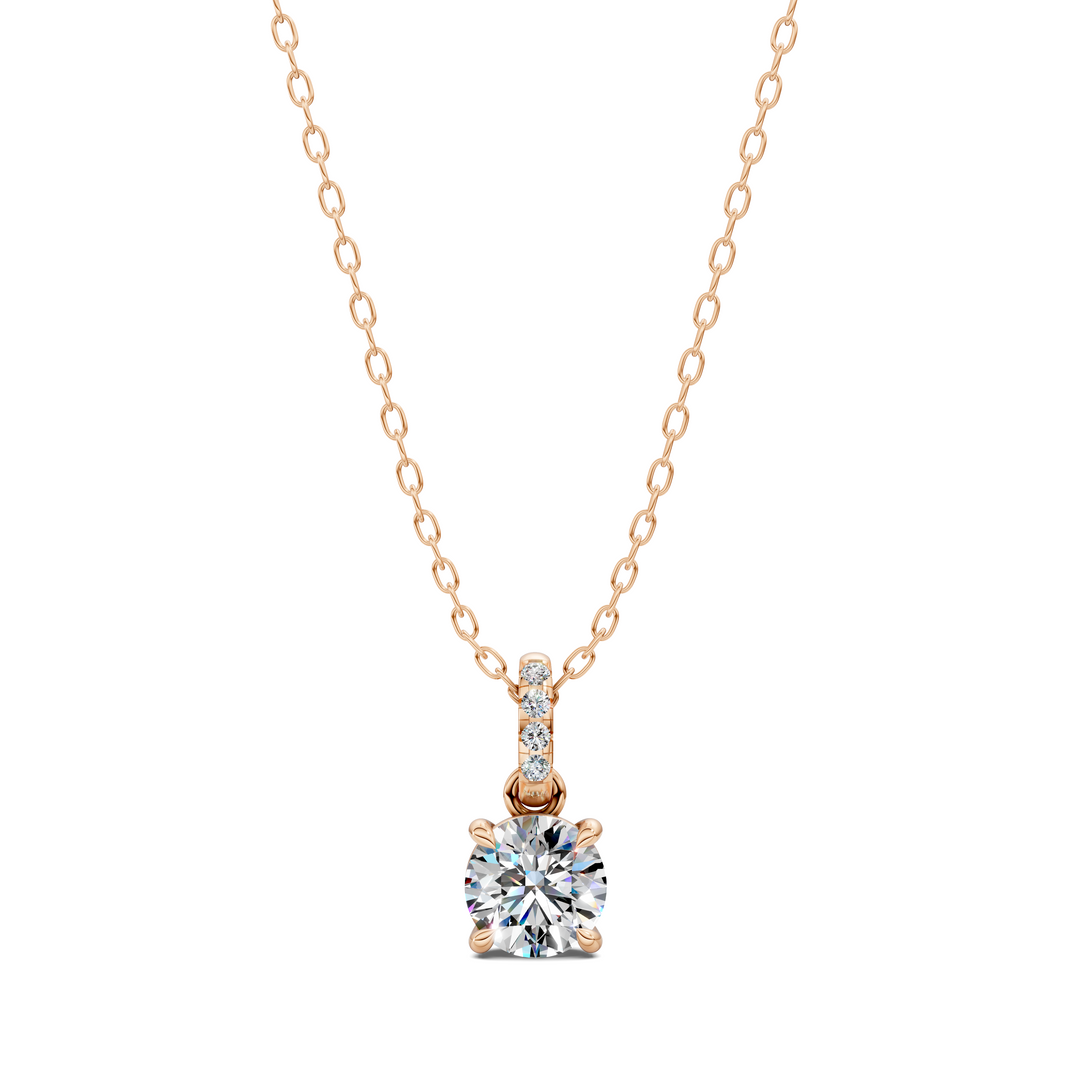 1.50CTW Pave Bail Round Pendant