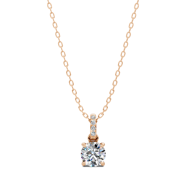 1.50CTW Pave Bail Round Pendant
