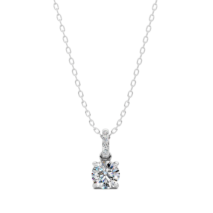 1.50CTW Pave Bail Round Pendant