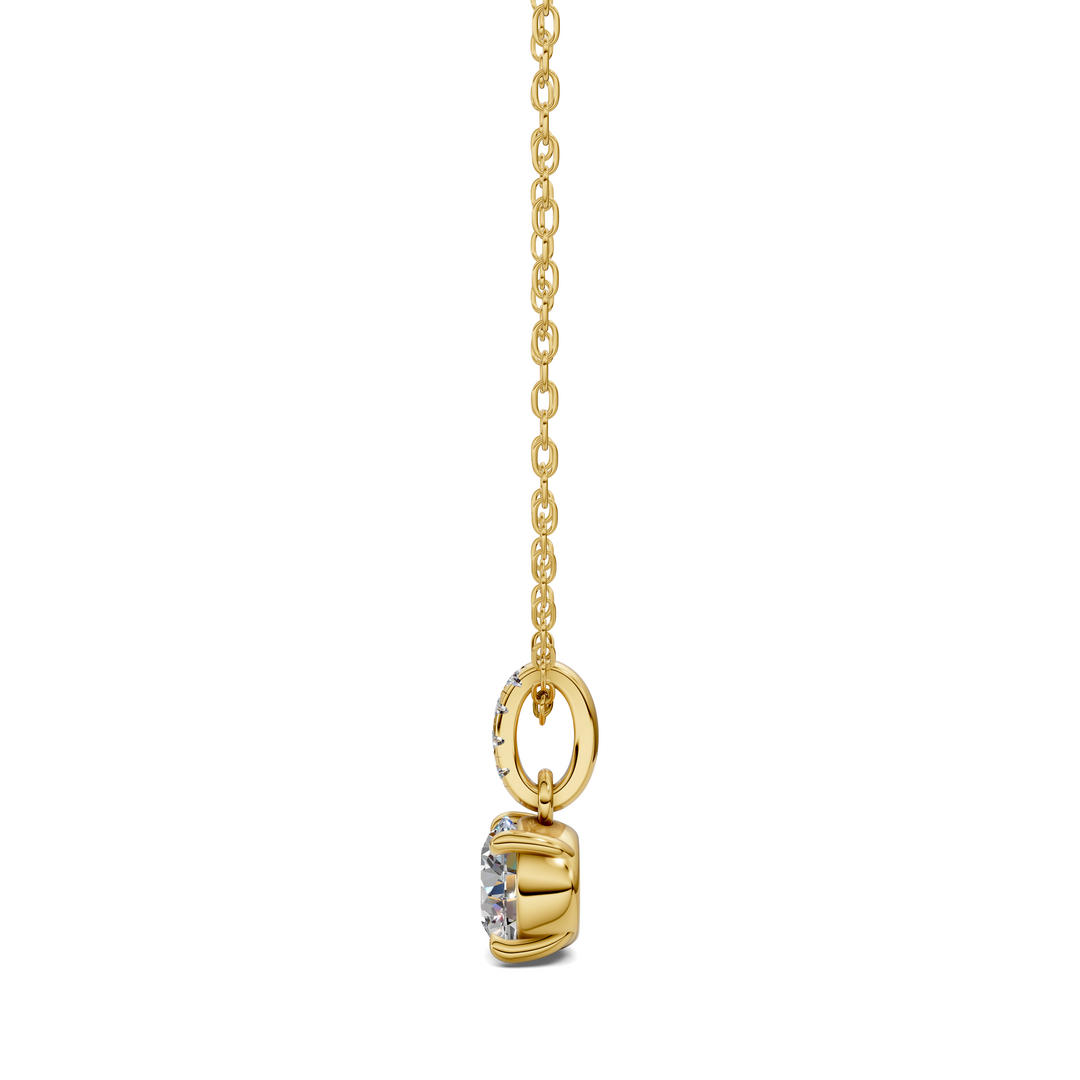 1.50CTW Pave Bail Round Pendant