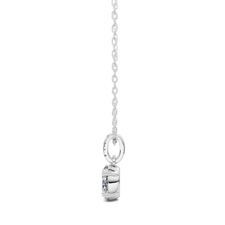 1.50CTW Pave Bail Oval Pendant