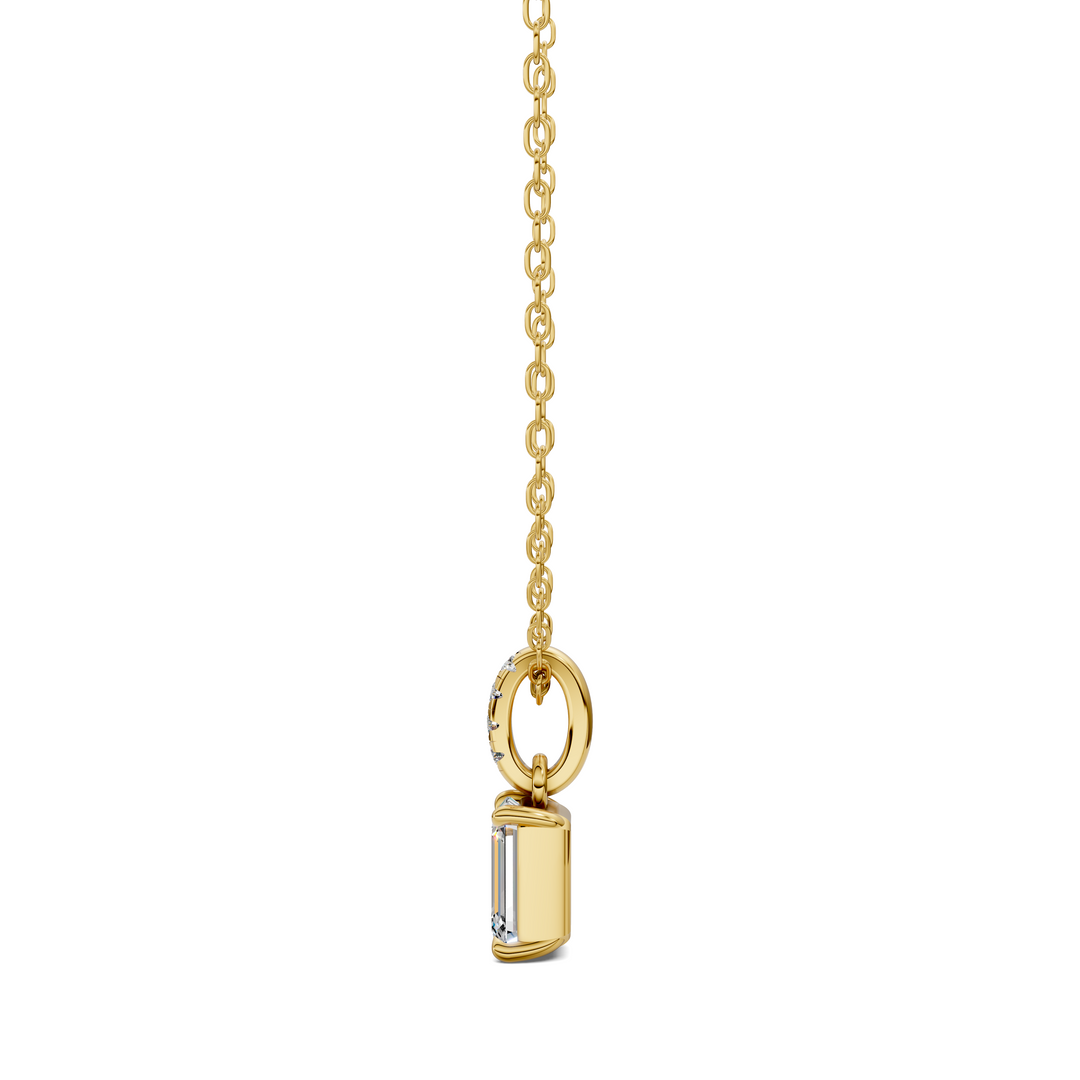 1.50CTW Pave Bail Emerald Pendant