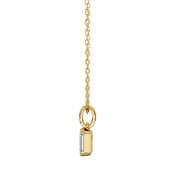 1.50CTW Pave Bail Emerald Pendant