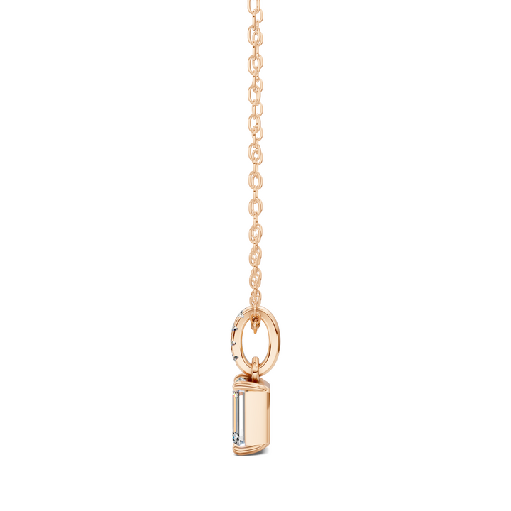 1.50CTW Pave Bail Emerald Pendant