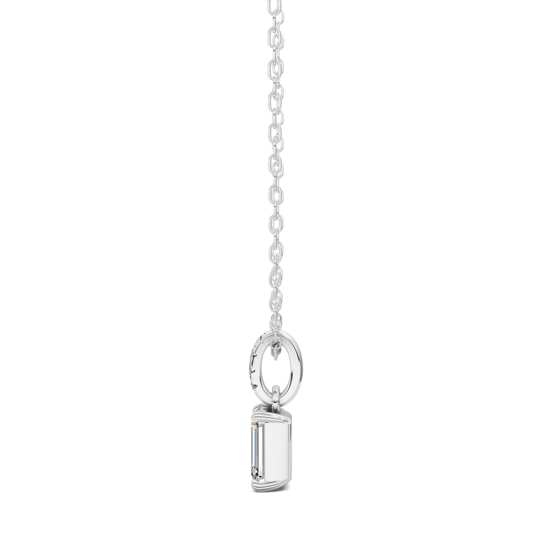 1.50CTW Pave Bail Emerald Pendant