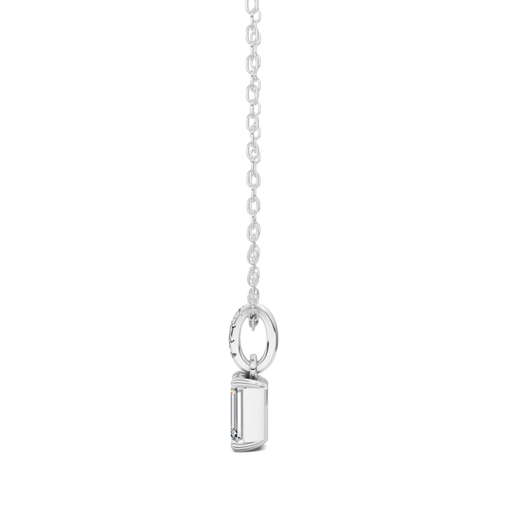 1.50CTW Pave Bail Emerald Pendant