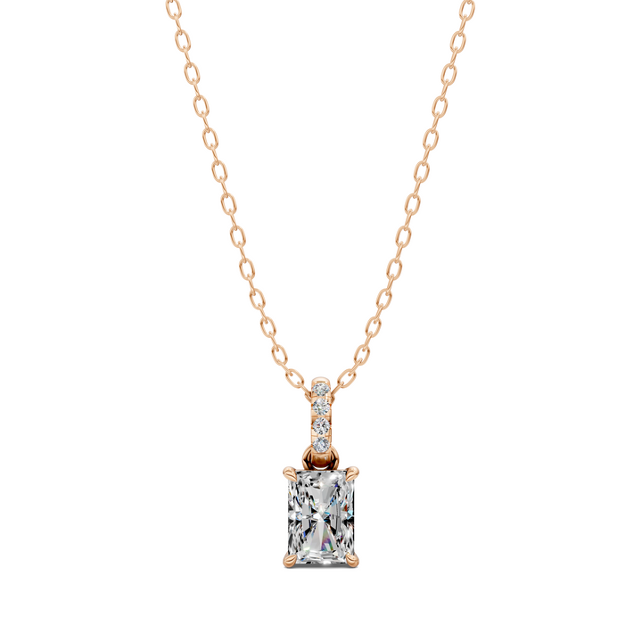 1.50CTW Pave Bail Radiant Pendant