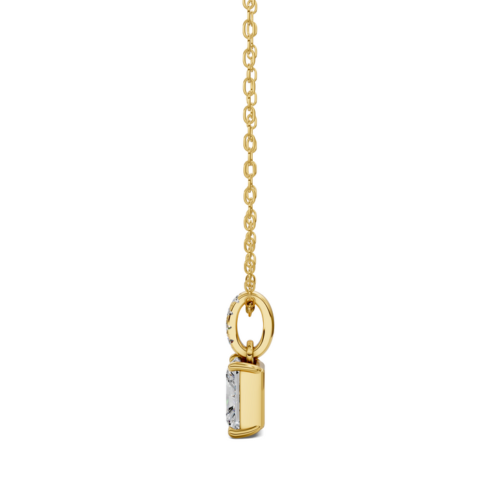 1.50CTW Pave Bail Radiant Pendant