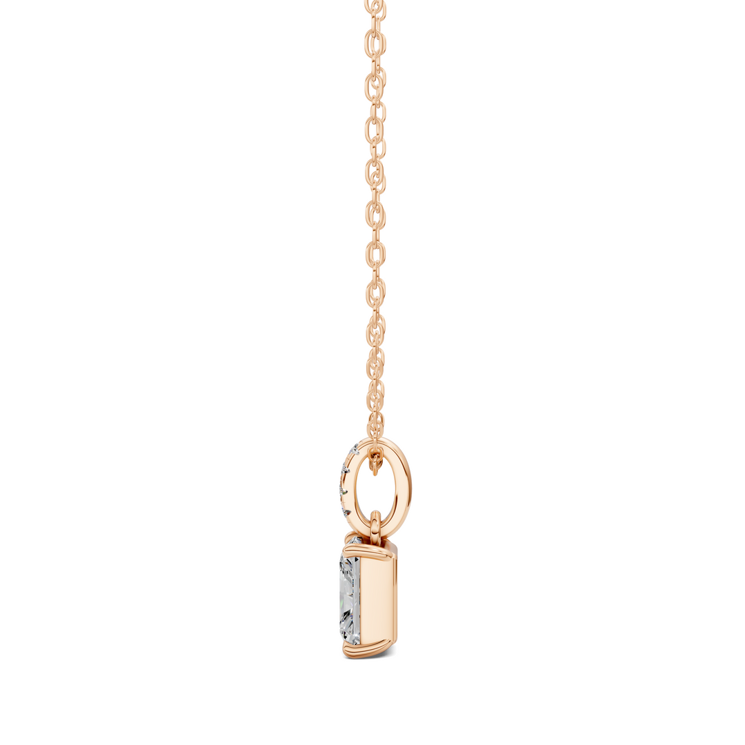 1.50CTW Pave Bail Radiant Pendant