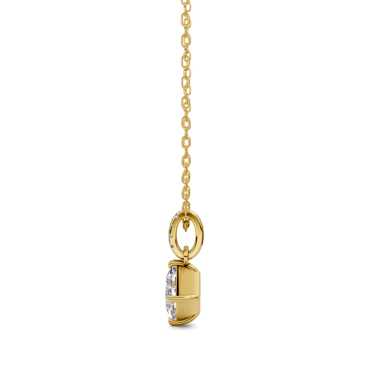 1.50CTW Pave Bail Princess Pendant