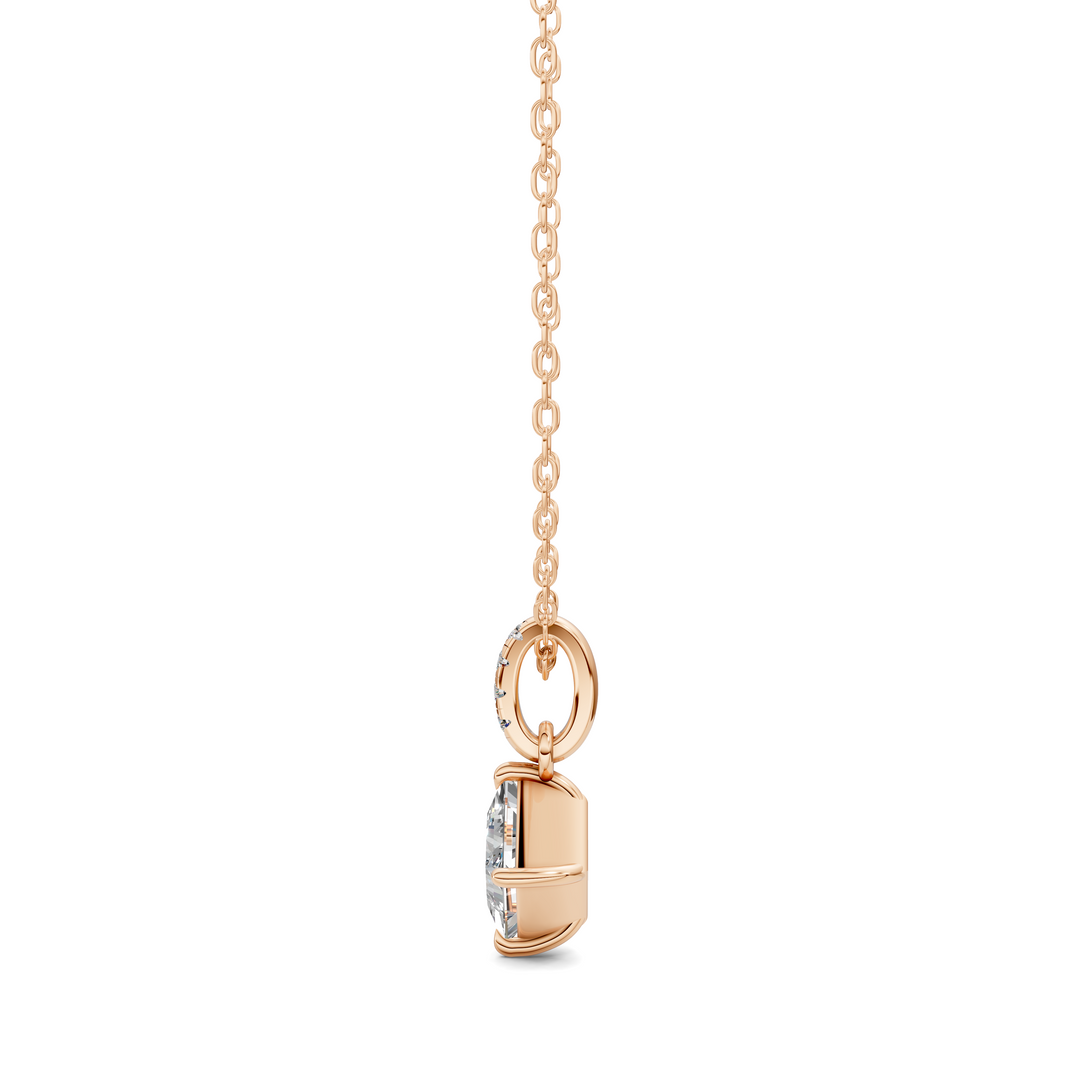 1.50CTW Pave Bail Princess Pendant