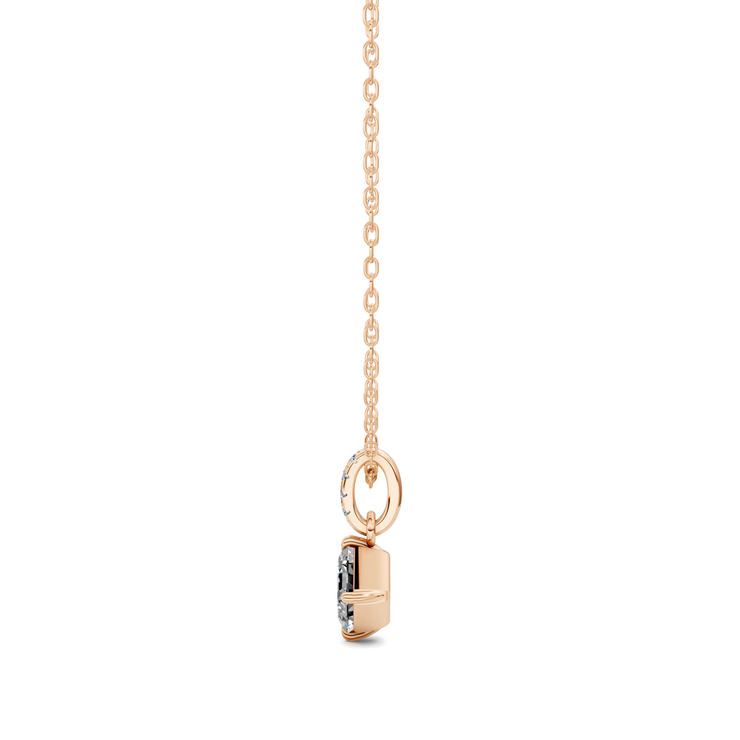 1.50CTW Pave Bail Asscher Pendant