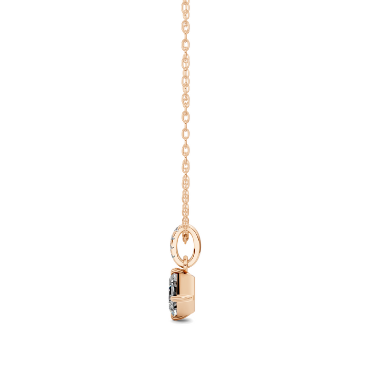 1.50CTW Pave Bail Asscher Pendant