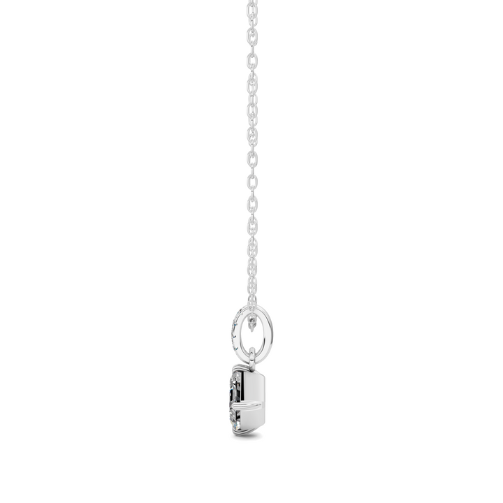 1.50CTW Pave Bail Asscher Pendant