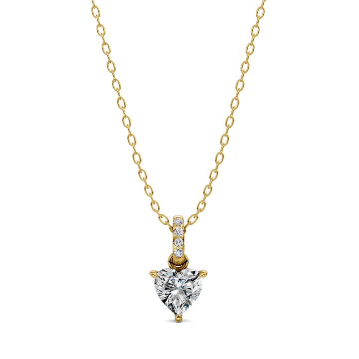 1.50CTW Pave Bail Heart Pendant