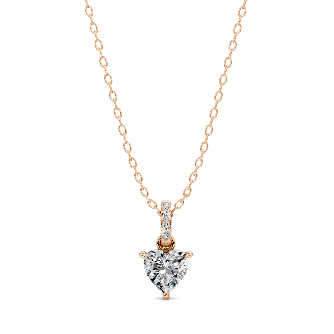 1.50CTW Pave Bail Heart Pendant