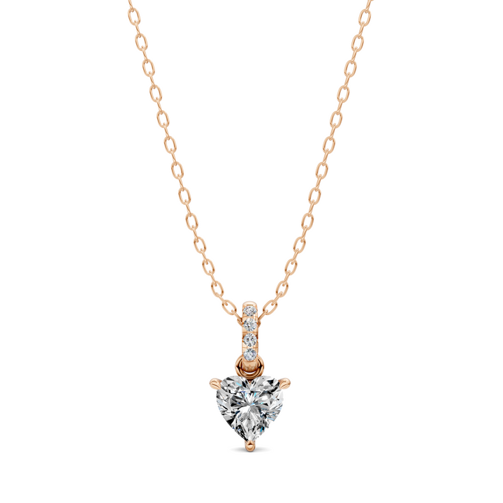 1.50CTW Pave Bail Heart Pendant
