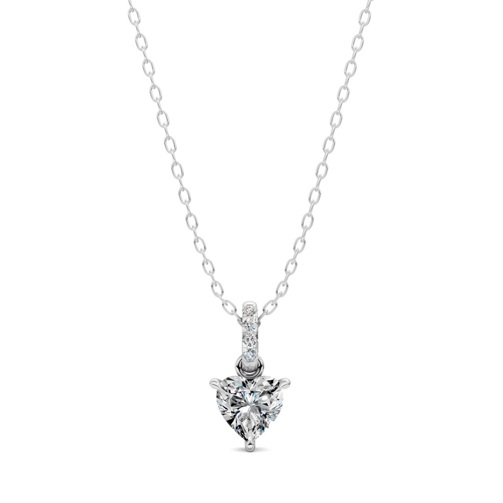1.50CTW Pave Bail Heart Pendant