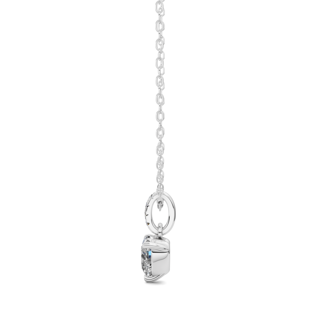 1.50CTW Pave Bail Heart Pendant