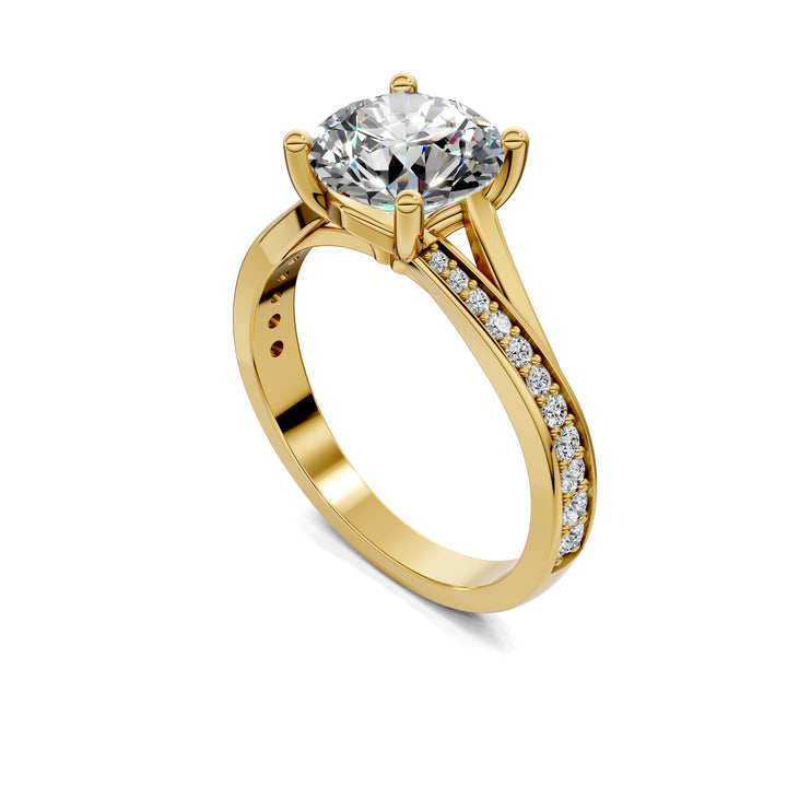 SA35 - Victoria Split Shank Pave Engagement Ring