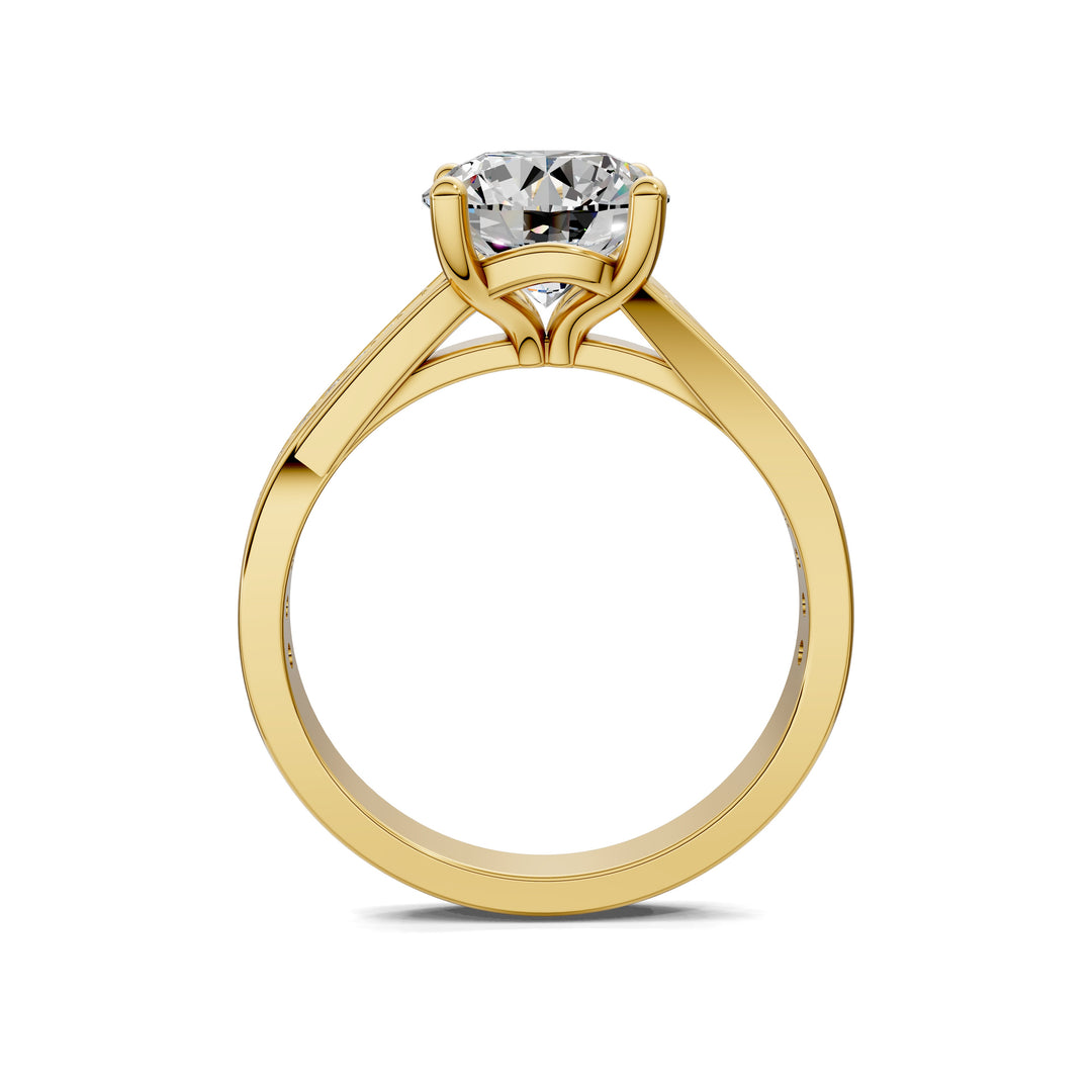 SA35 - Victoria Split Shank Pave Engagement Ring