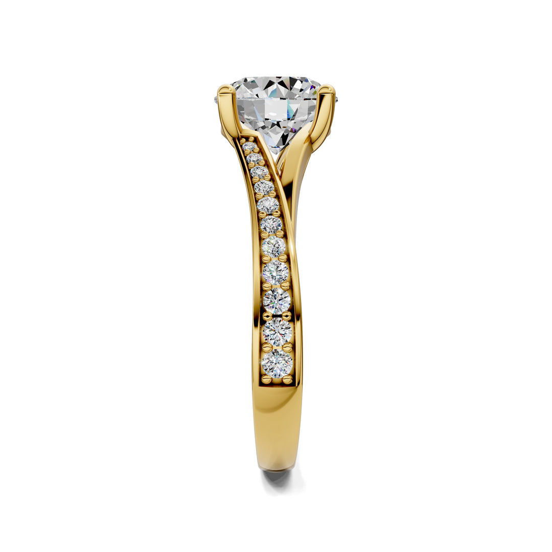SA35 - Victoria Split Shank Pave Engagement Ring
