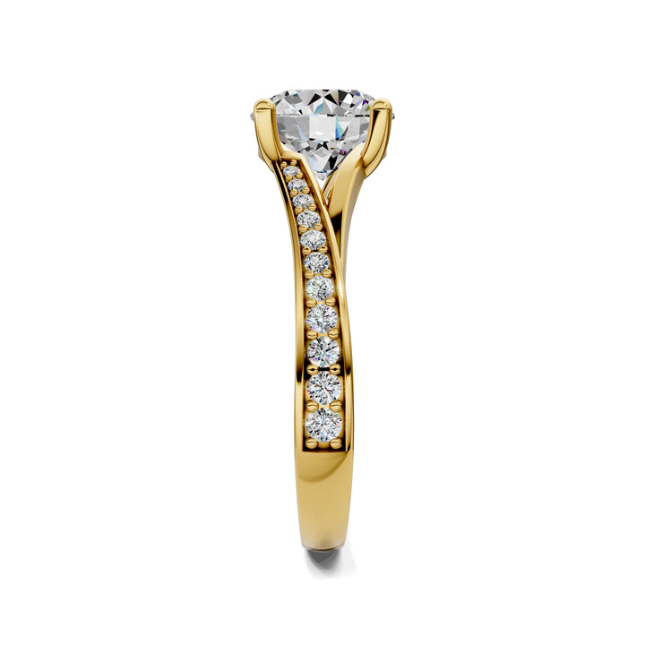 SA35 - Victoria Split Shank Pave Engagement Ring