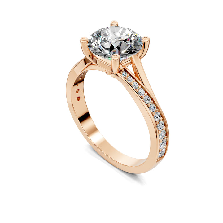 SA35 - Victoria Split Shank Pave Engagement Ring