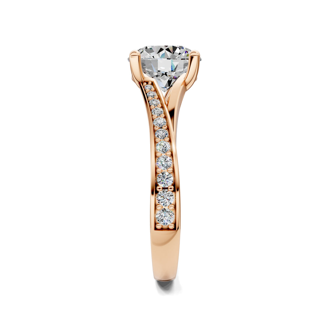 SA35 - Victoria Split Shank Pave Engagement Ring