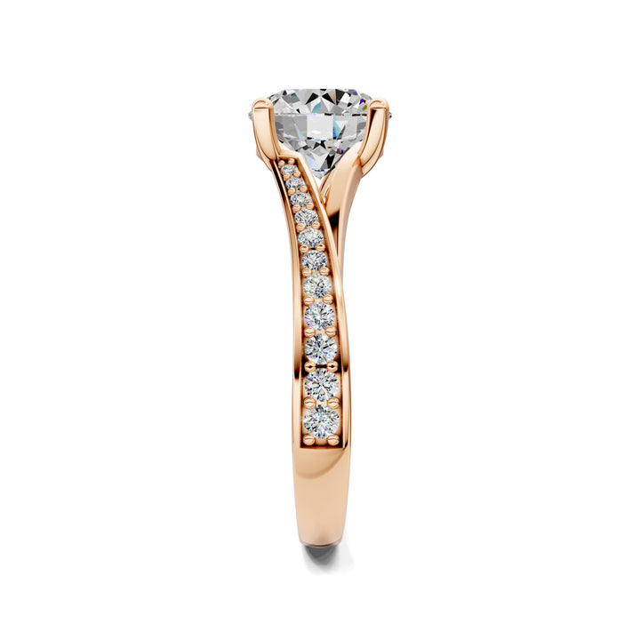 SA35 - Victoria Split Shank Pave Engagement Ring