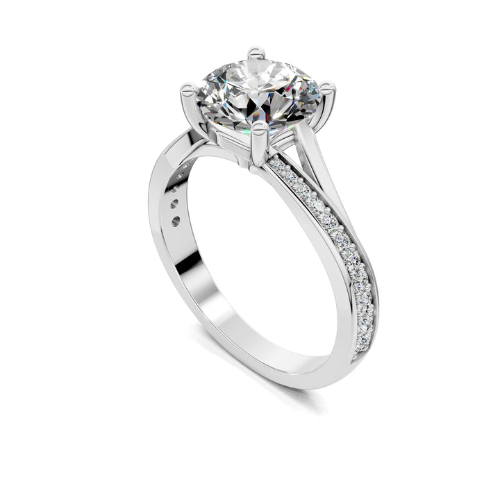 SA35 - Victoria Split Shank Pave Engagement Ring