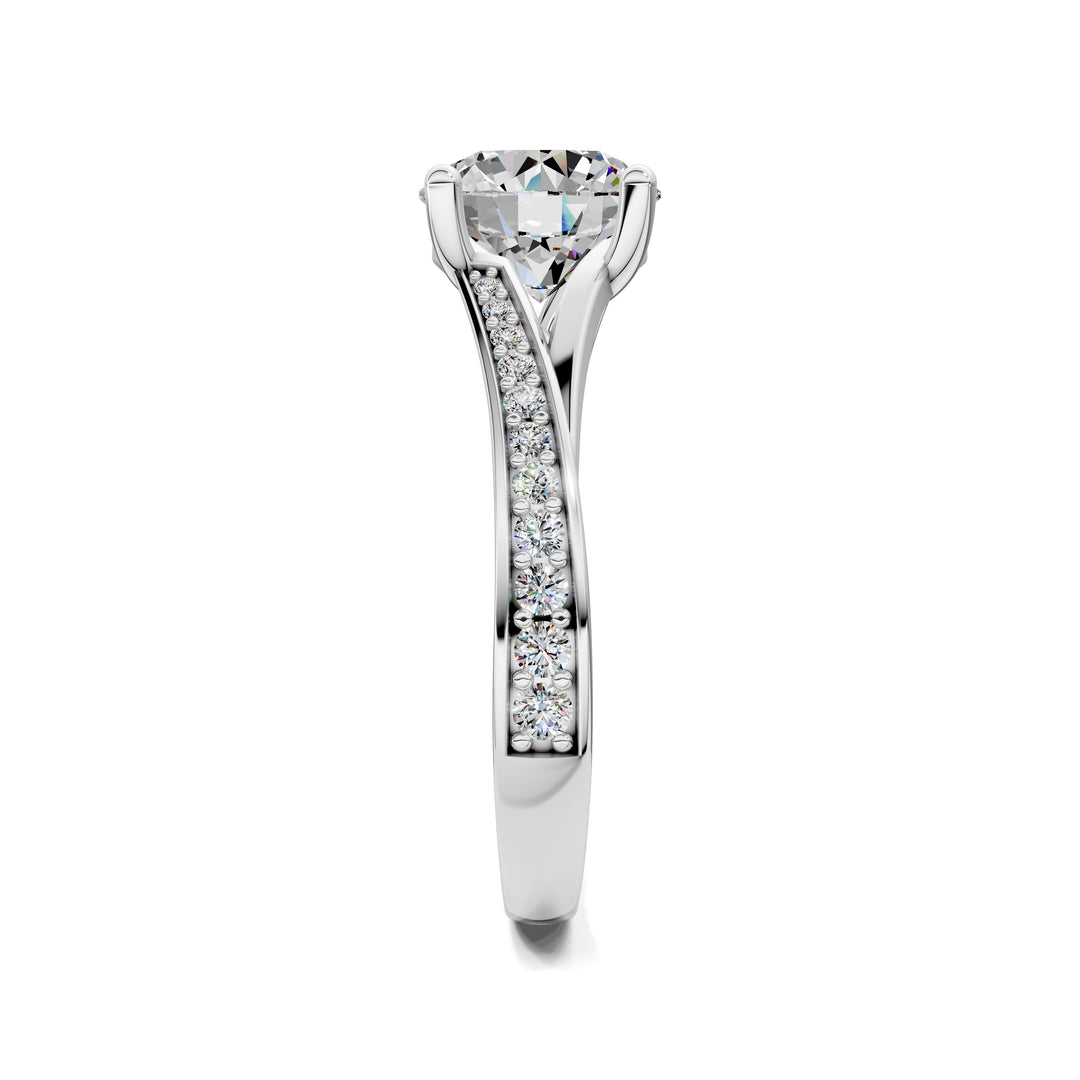 SA35 - Victoria Split Shank Pave Engagement Ring