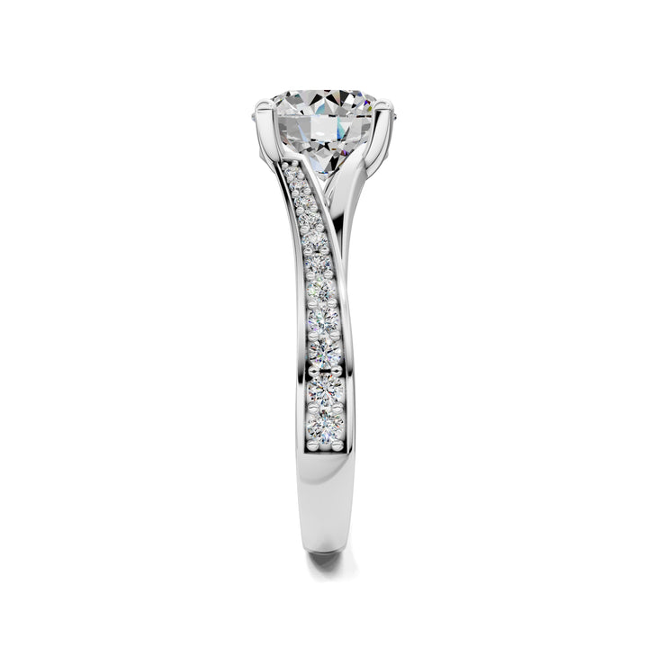SA35 - Victoria Split Shank Pave Engagement Ring