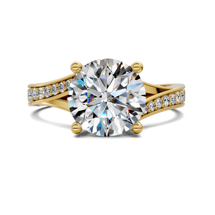 SA35 - Victoria Split Shank Pave Engagement Ring