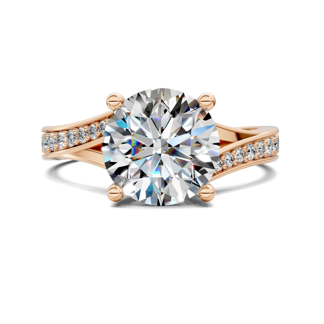 SA35 - Victoria Split Shank Pave Engagement Ring