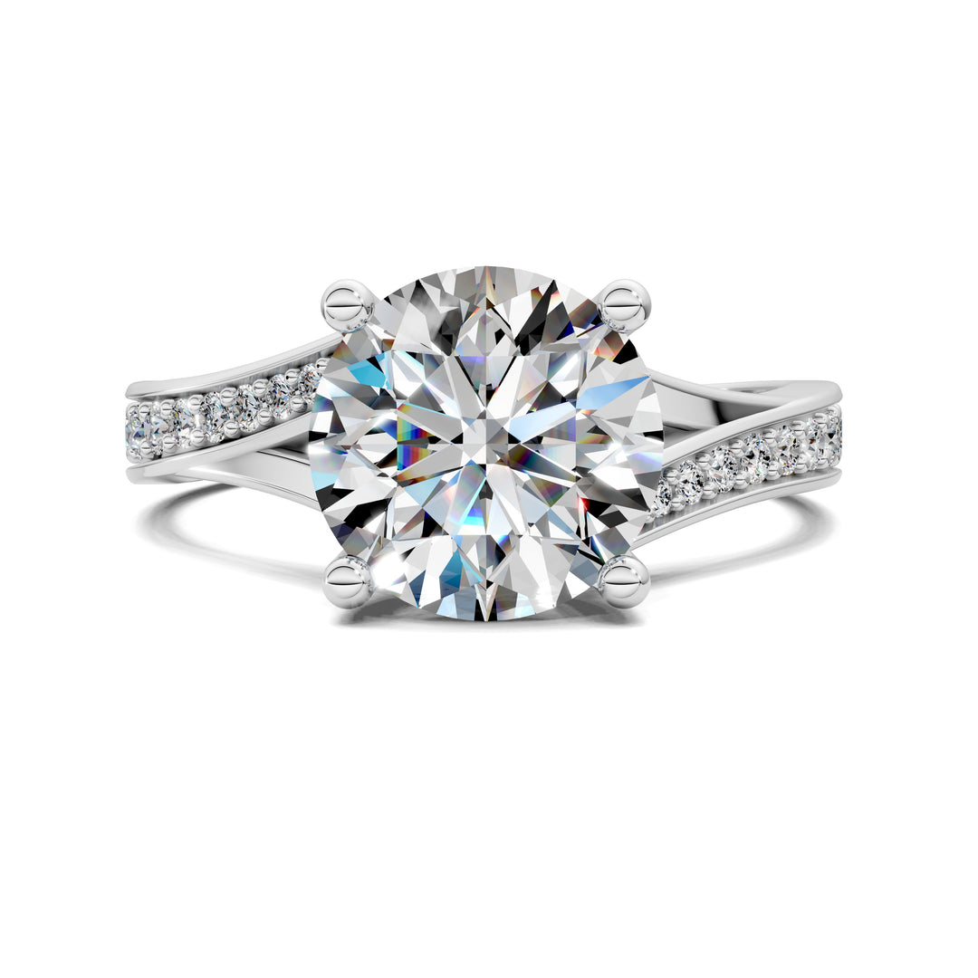 Victoria Split Shank Pave Engagement Ring