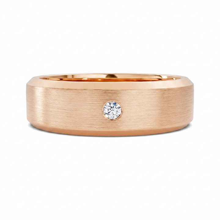 Andrew Matte Beveled Diamond Band