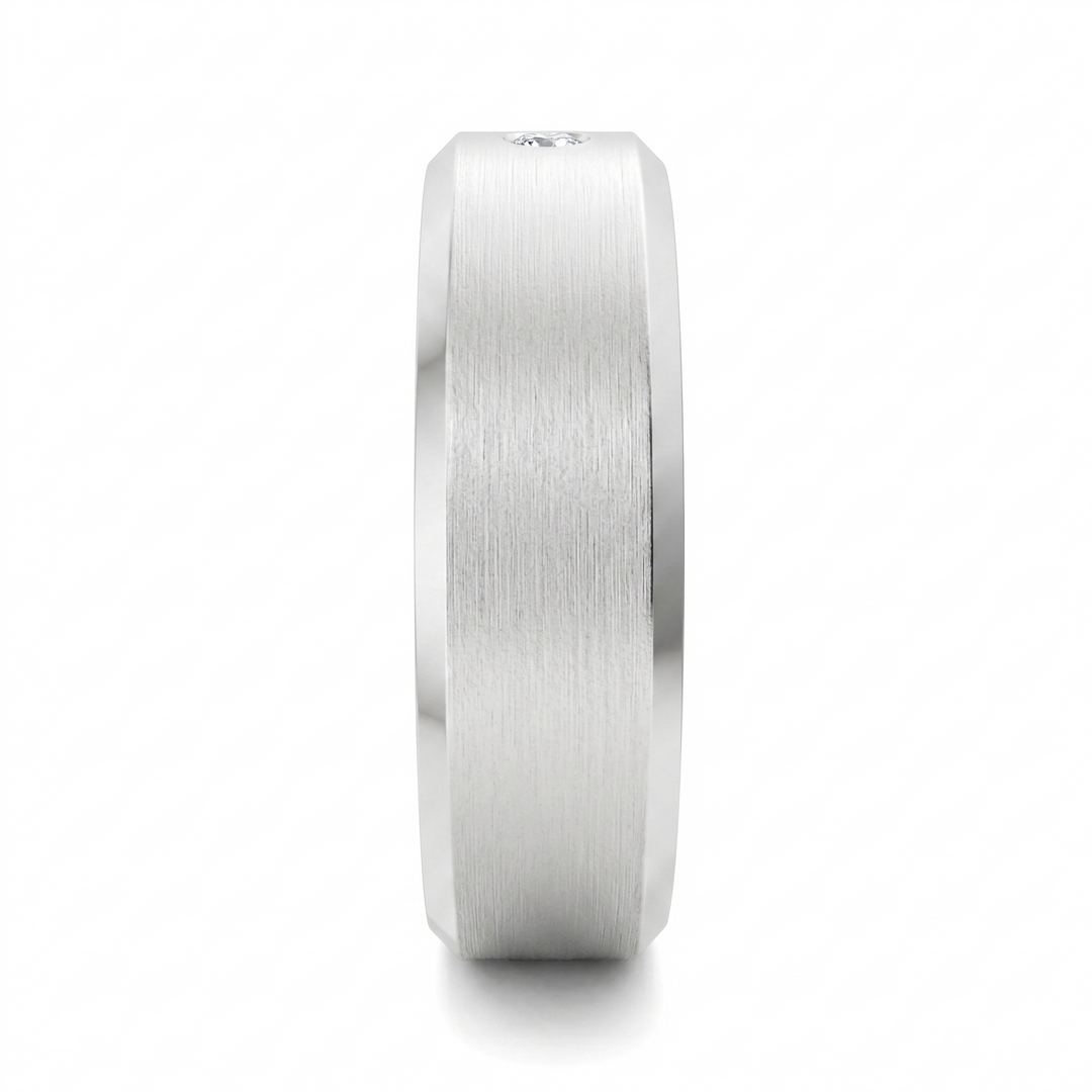 Andrew Matte Beveled Diamond Band