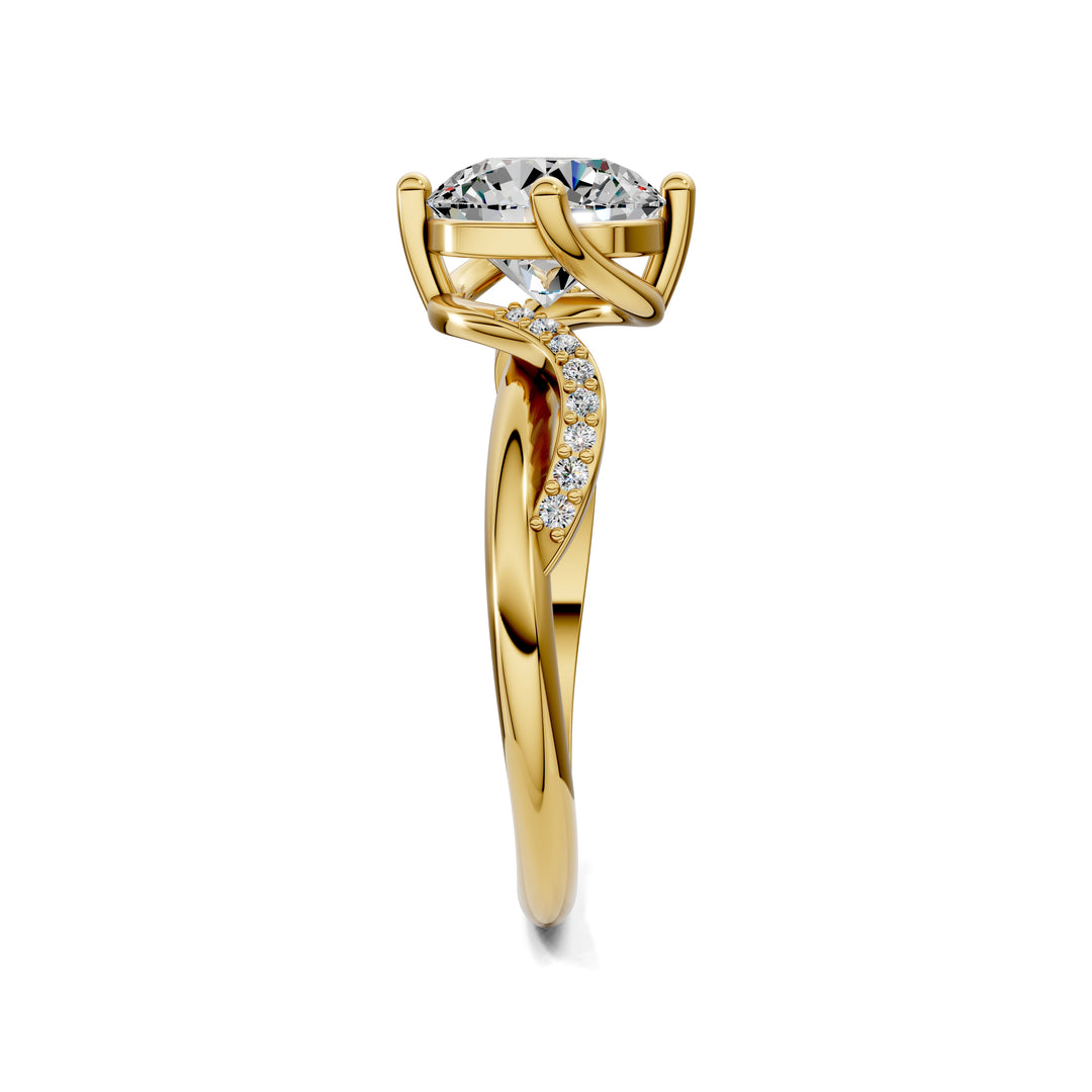 Morgan Twisted Pave Engagement Ring