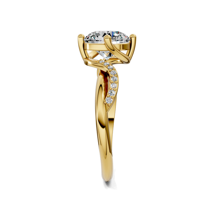 Morgan Twisted Pave Engagement Ring