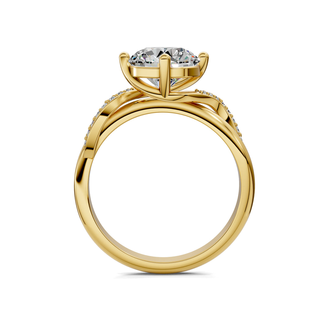 Morgan Twisted Pave Engagement Ring