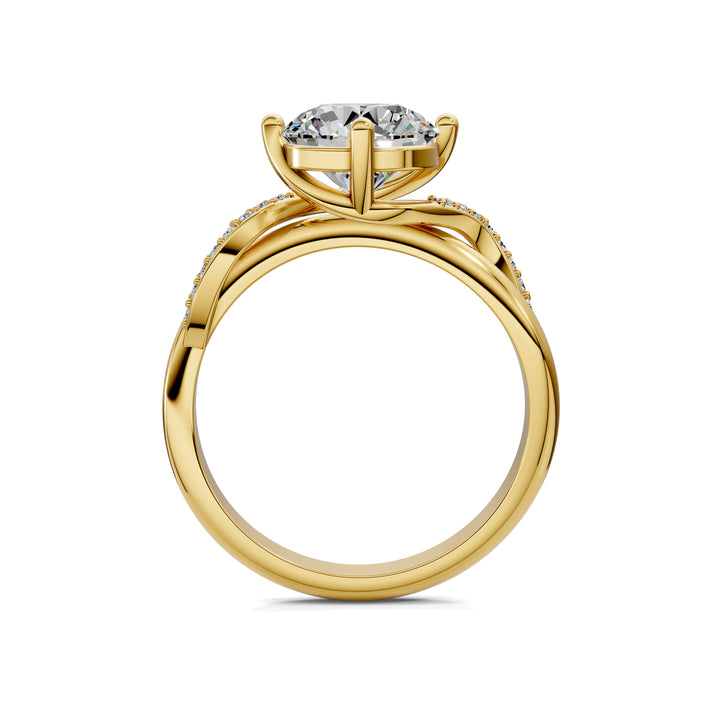 Morgan Twisted Pave Engagement Ring