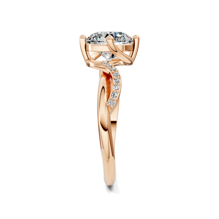Morgan Twisted Pave Engagement Ring