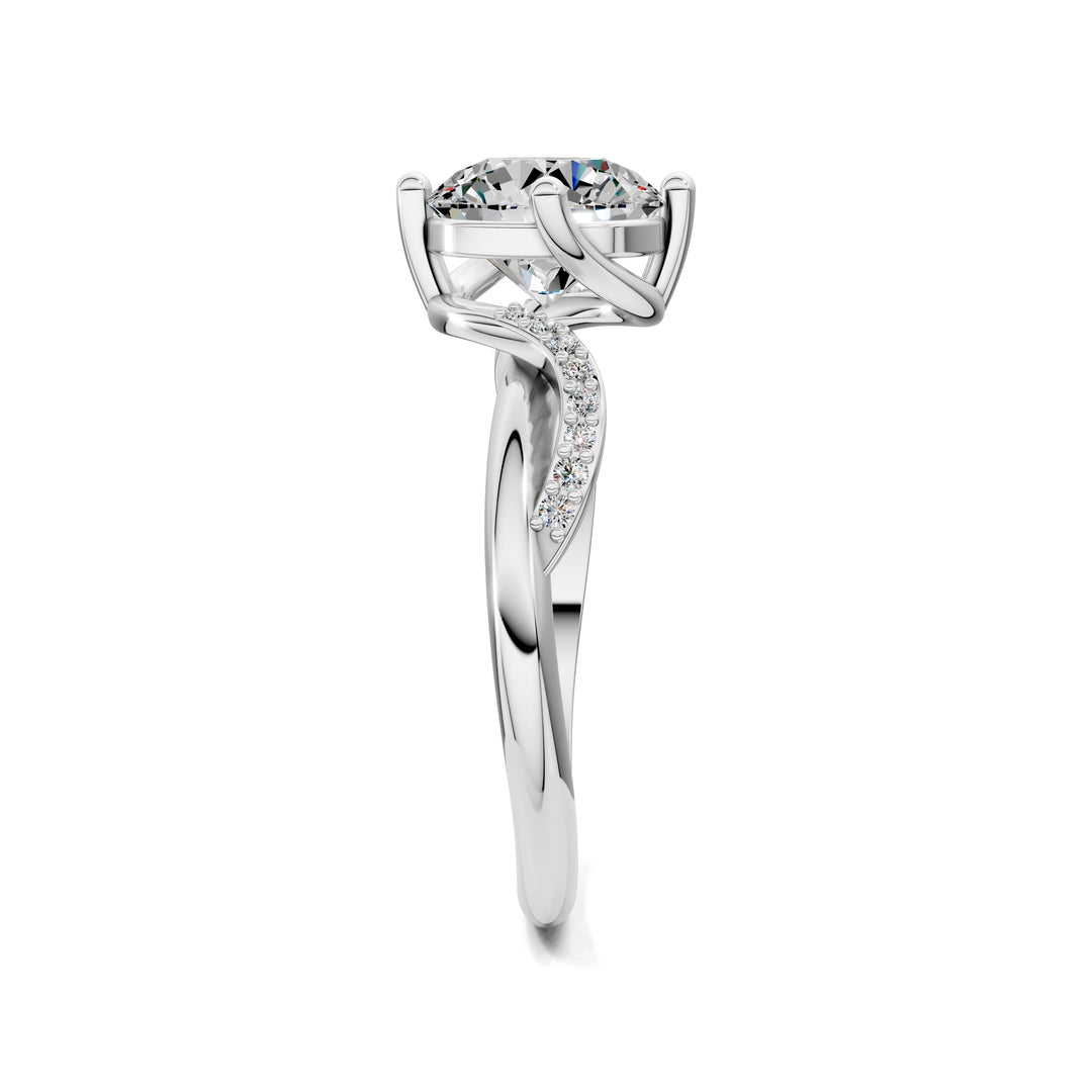 Morgan Twisted Pave Engagement Ring