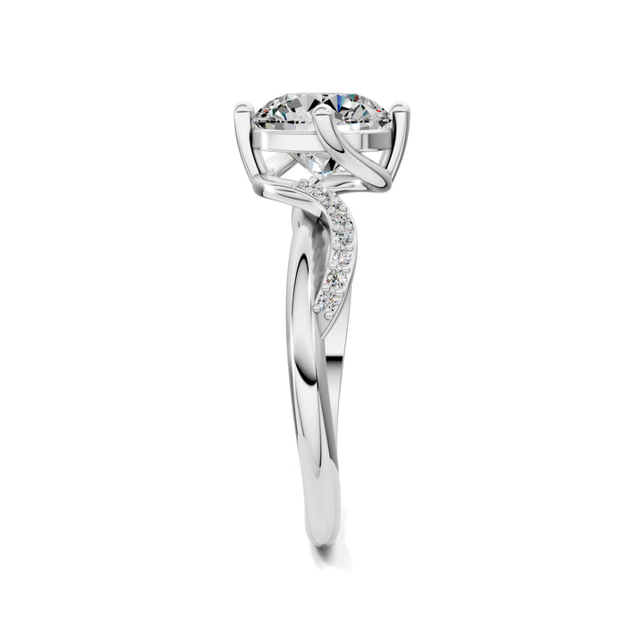 Morgan Twisted Pave Engagement Ring
